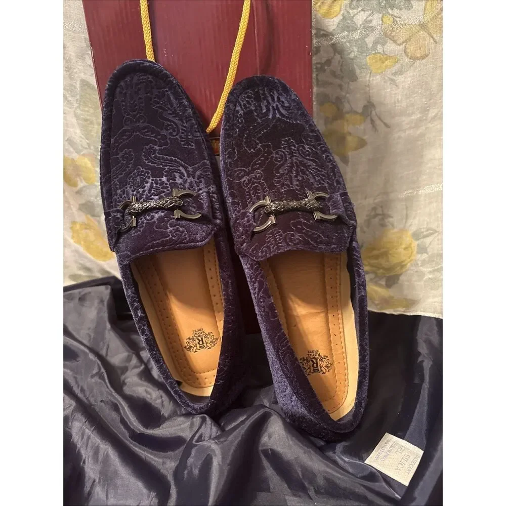 EUC Royal Shoes Mens Suede Velvet Loafer‎ Shoes Size 7